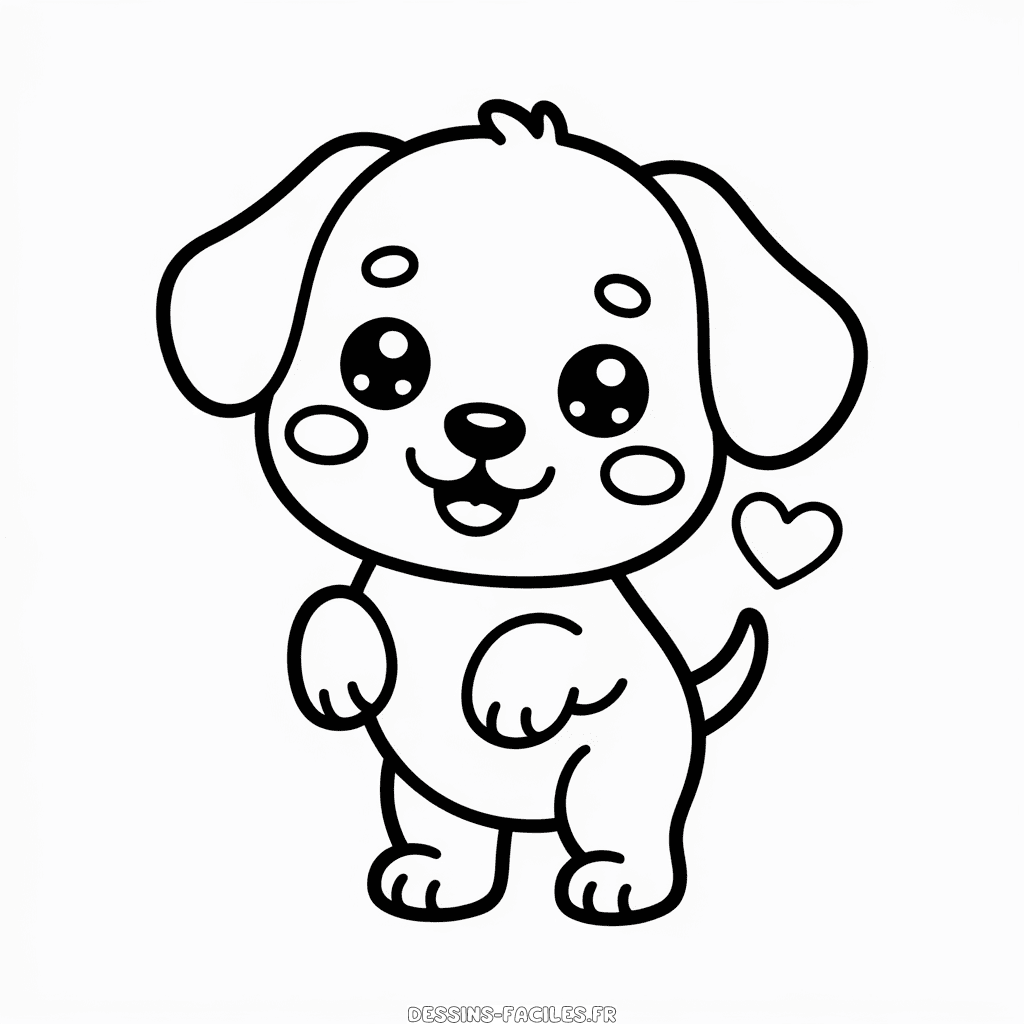Dessin Facile Chien Kawaii Mignon