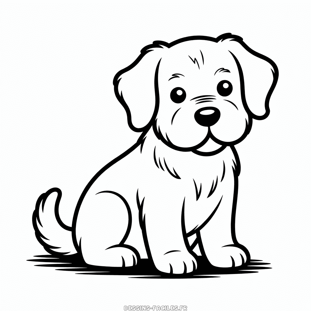 Dessin Facile Chien Réaliste Mignon