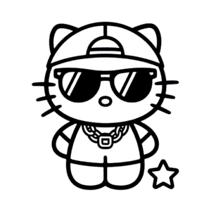 Dessin Facile Hello Kitty Gangster