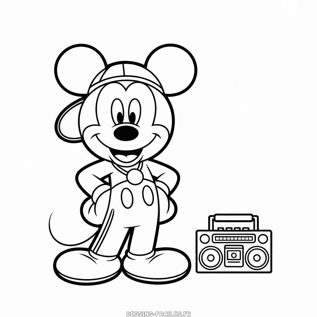 Dessin Facile Mickey Gangsta