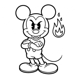 Dessin Facile Mickey Maléfique