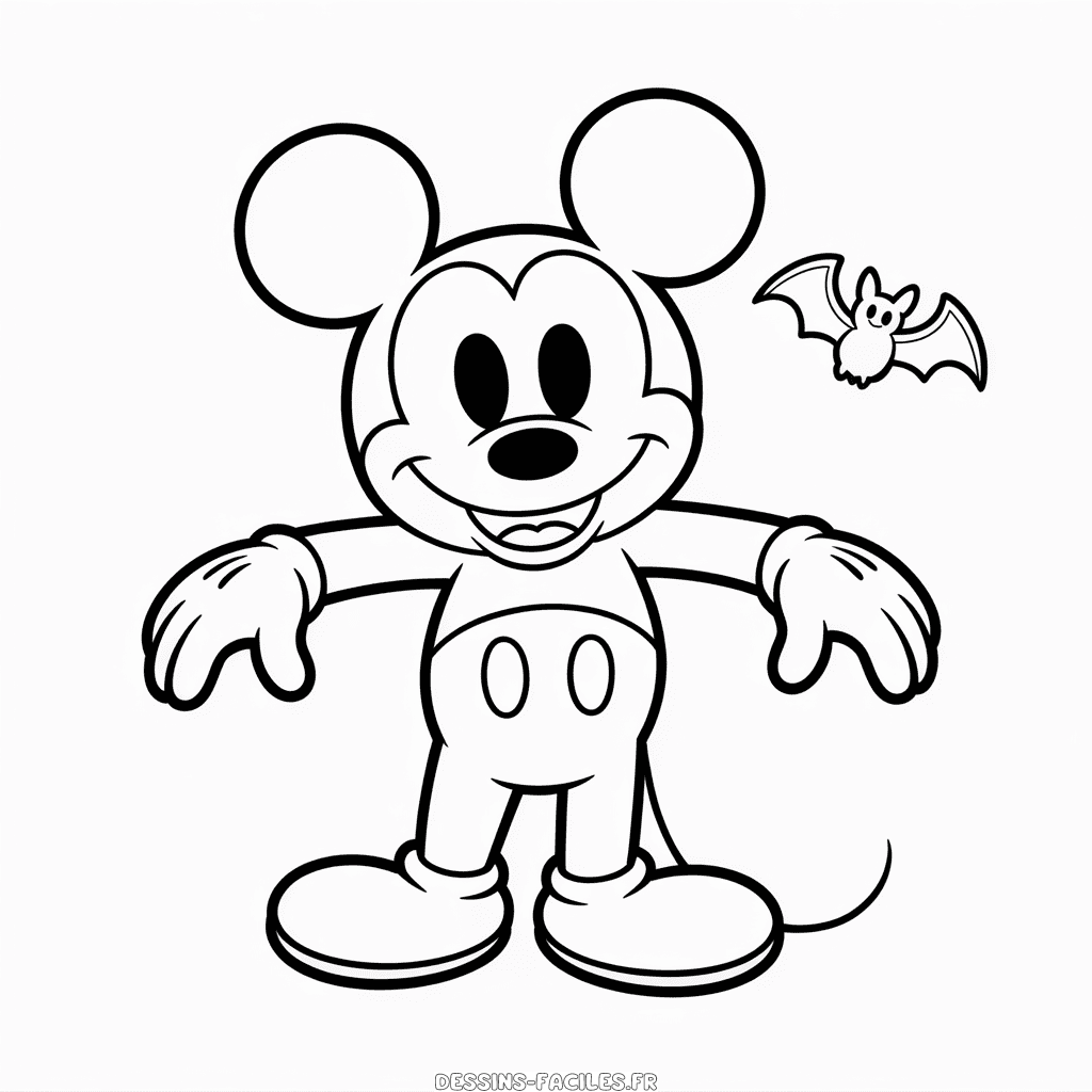 Dessin Facile Mickey Mouse Effrayant