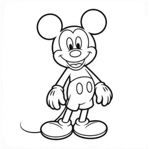 Dessin Facile Mickey Mouse en entier