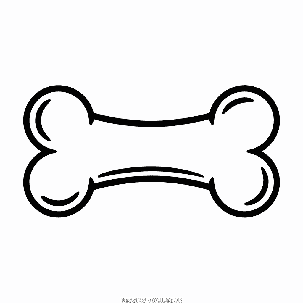 Dessin Facile Os pour Chien