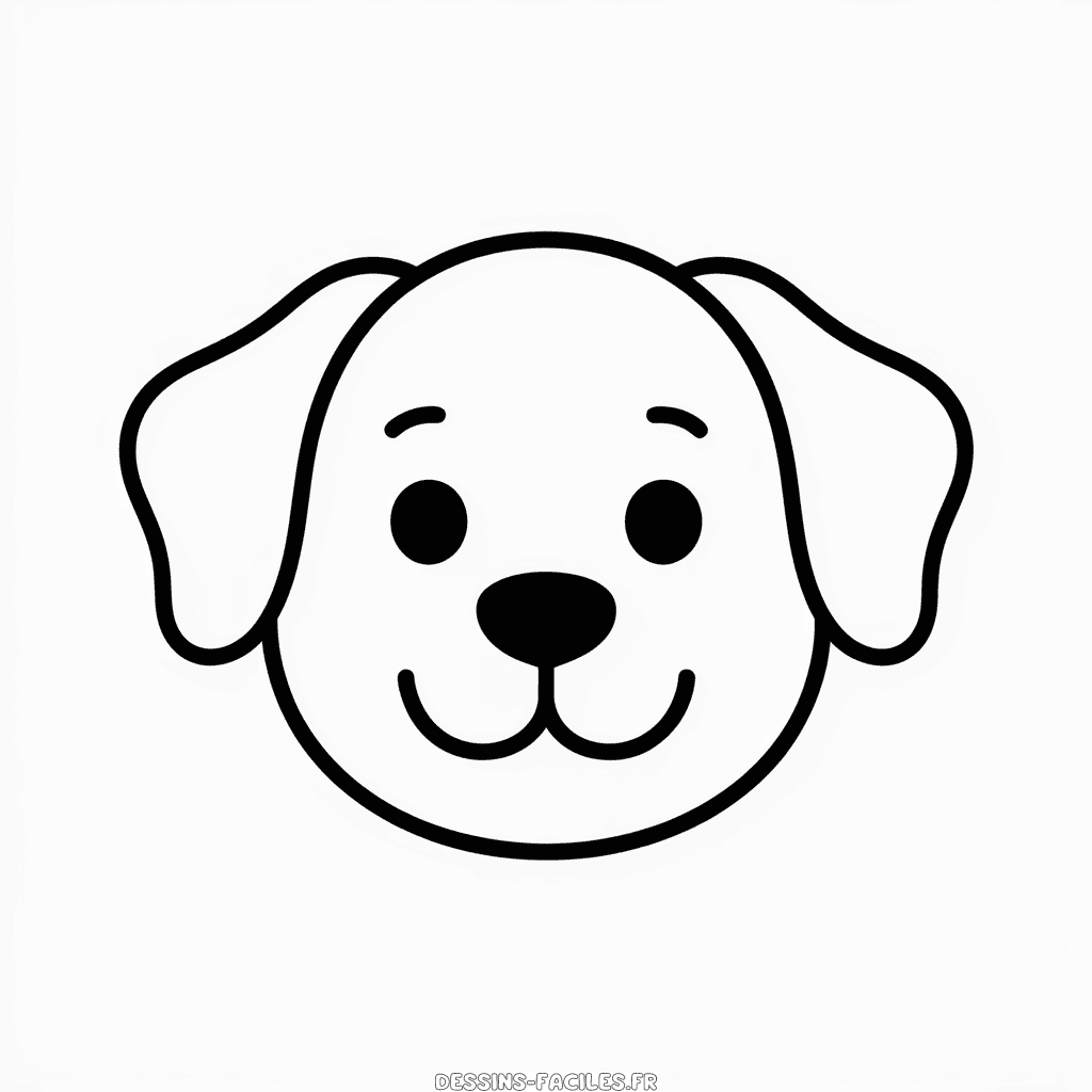Dessin Facile Tête de Chien