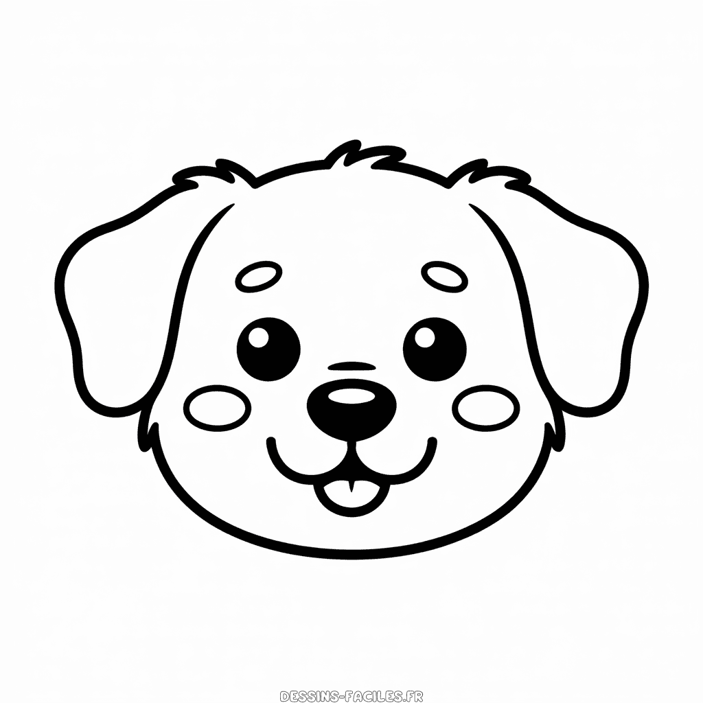 Dessin Facile Visage Mignon de Chien