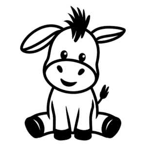 Dessin Facile Âne Mignon