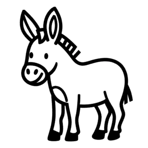 Dessin Facile Âne pour tout-petit