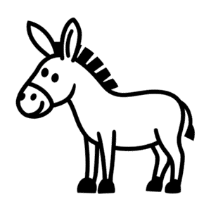 Dessin Facile Âne Simple