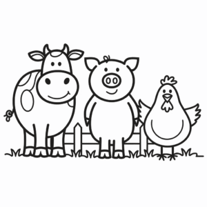 Dessin Facile Animaux de la ferme