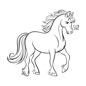 Dessin Facile Beau cheval