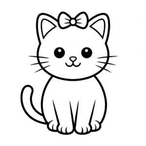 Dessin Facile Chat Adorable