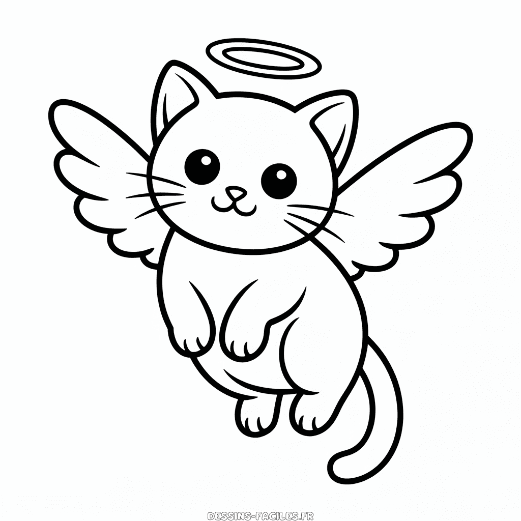 Dessin Facile Chat Ange