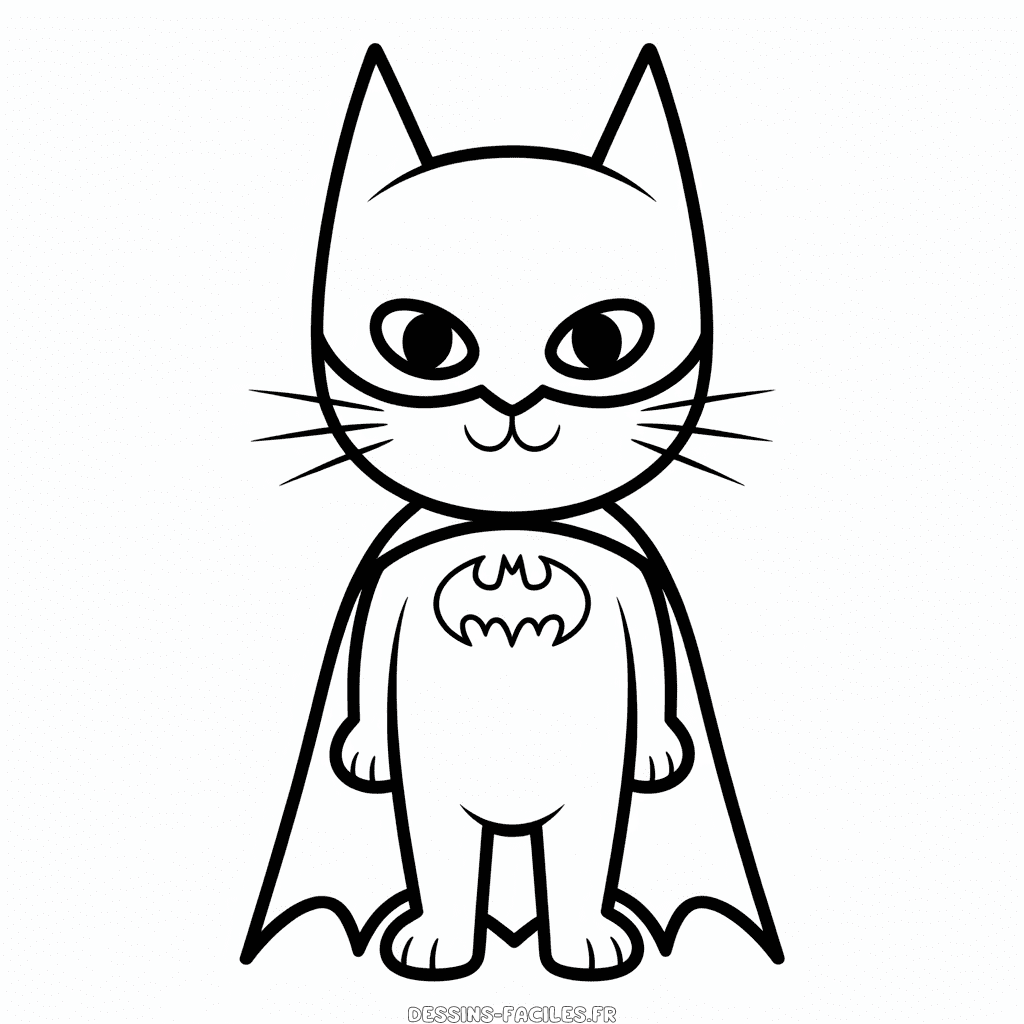 Dessin Facile Chat Batman