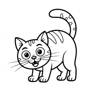 Dessin Facile Chat Dessin Animé Effrayant