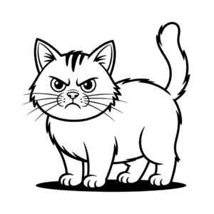 Dessin Facile Chat en Colère