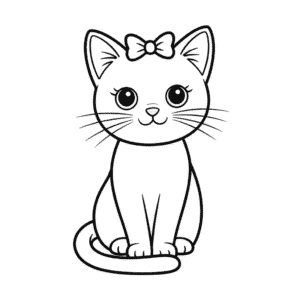 Dessin Facile Chaton Mignon Girly
