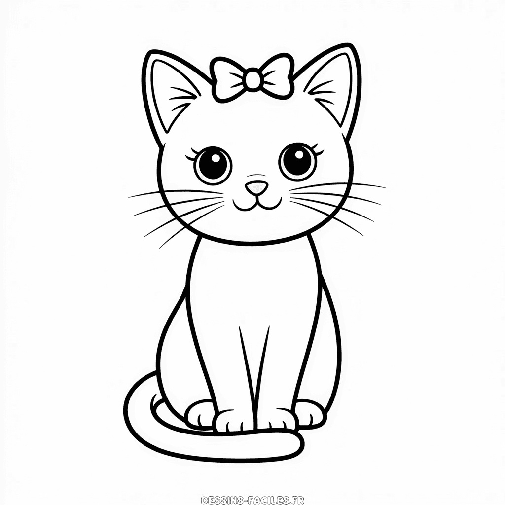Dessin Facile Chaton Mignon Girly