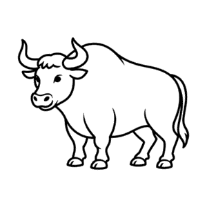 Dessin Facile Contour de taureau