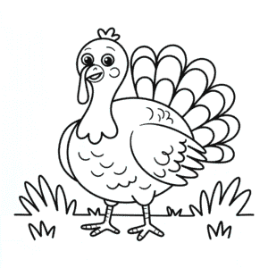 Dessin Facile Dinde magnifique