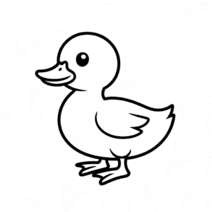 Dessin Facile Mignon Canard Noir