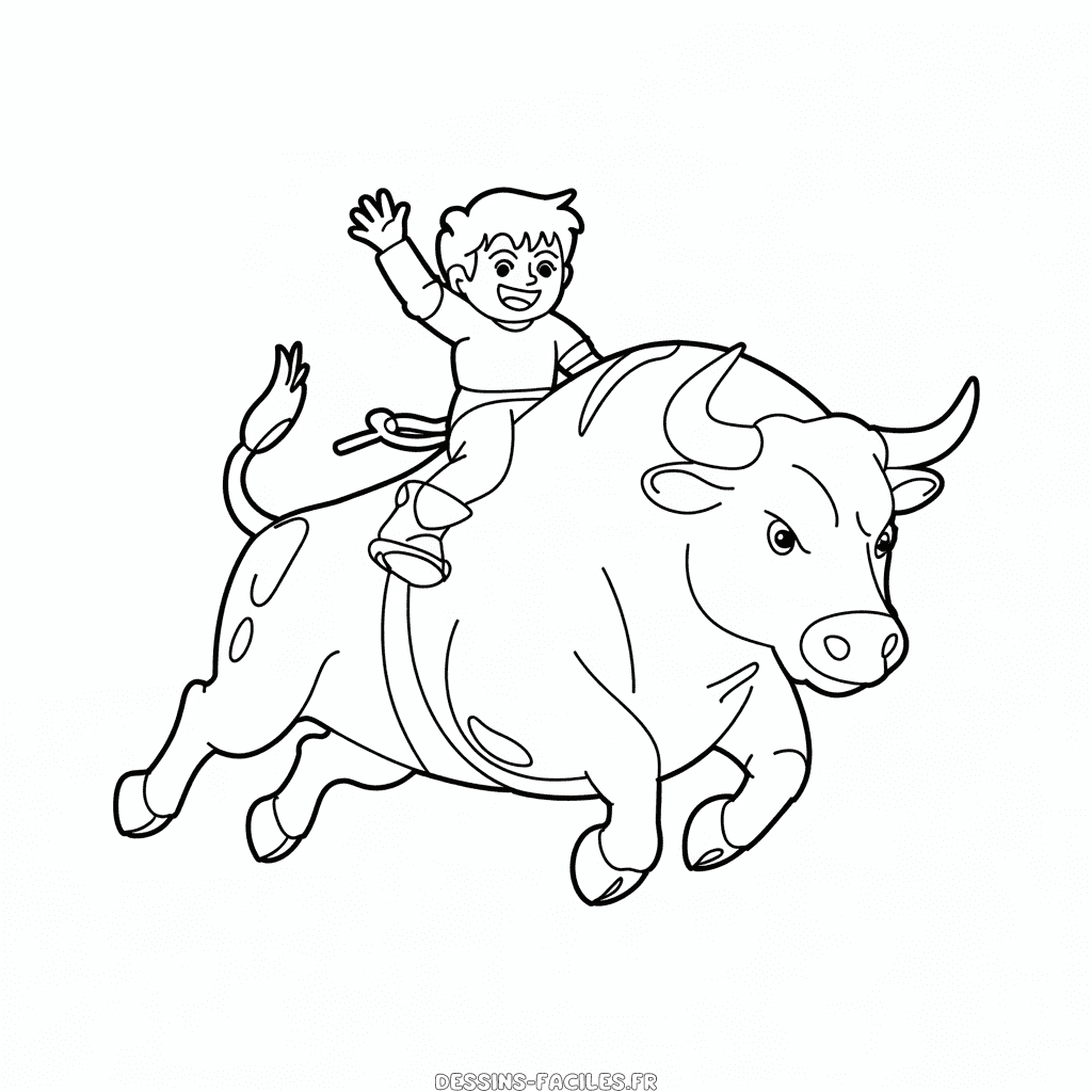 Dessin Facile Monte de taureau