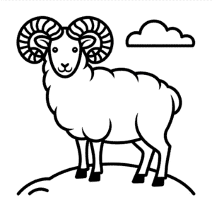 Dessin Facile Mouton de Montagne