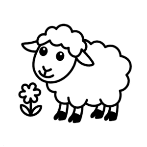 Dessin Facile Mouton pour tout-petit