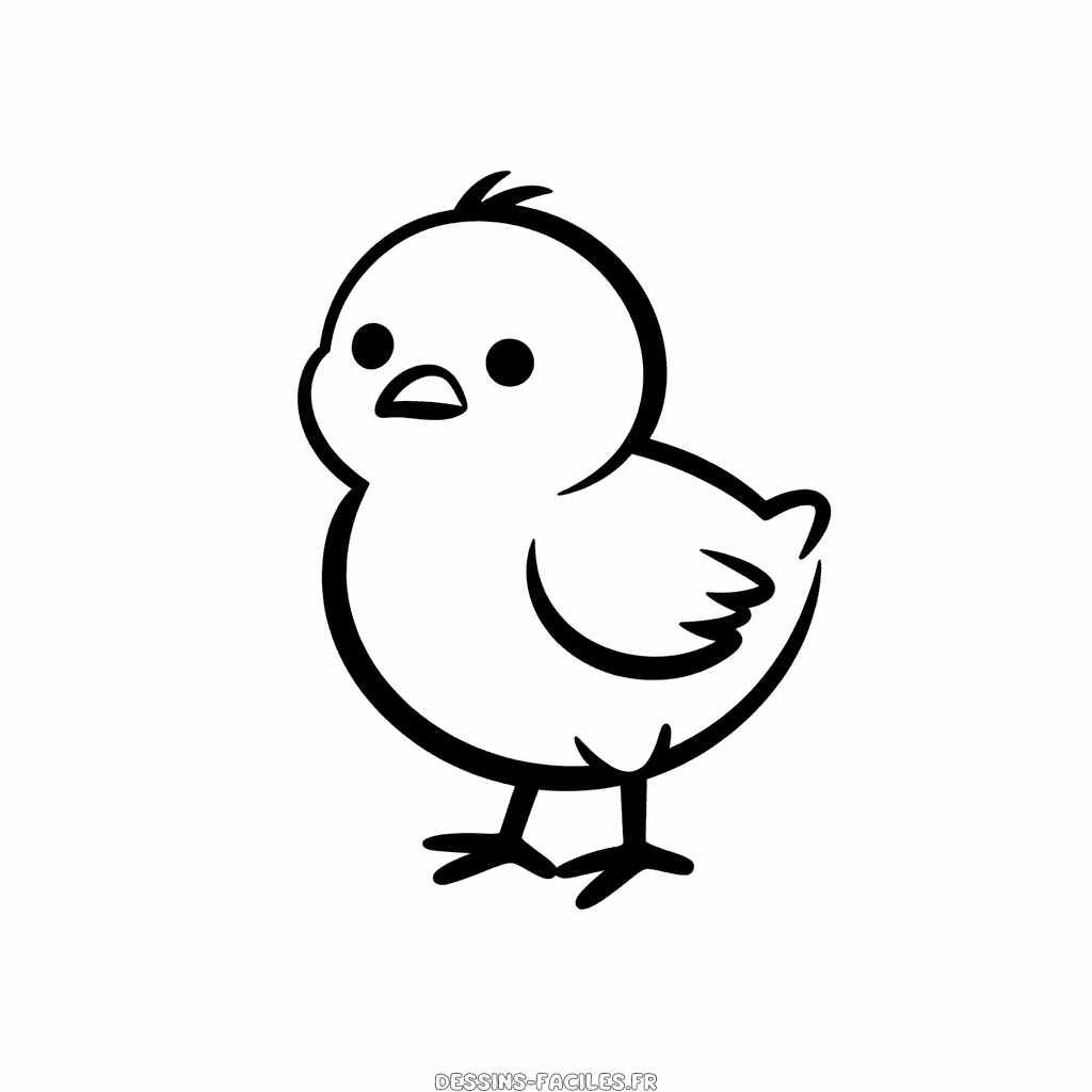 Dessin Facile Petit Poussin