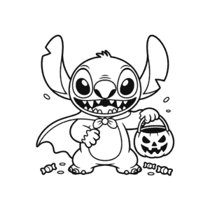 Dessin Facile Stitch Effrayant Halloween