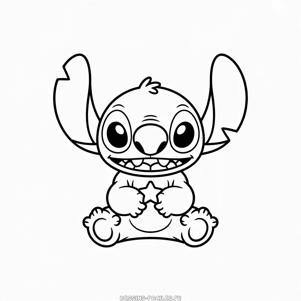 Dessin Facile Stitch Kawaii
