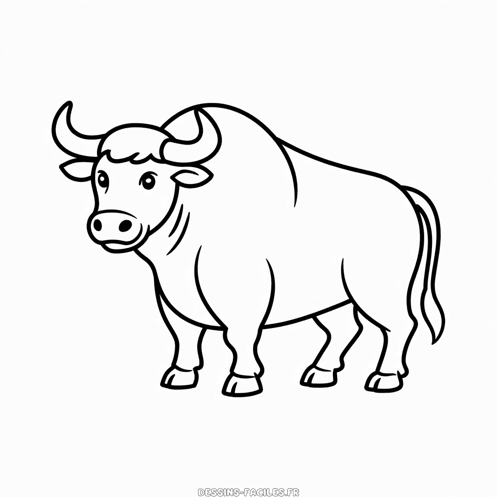 Dessin Facile Taureau animal