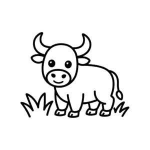 Dessin Facile Taureau pour bébé