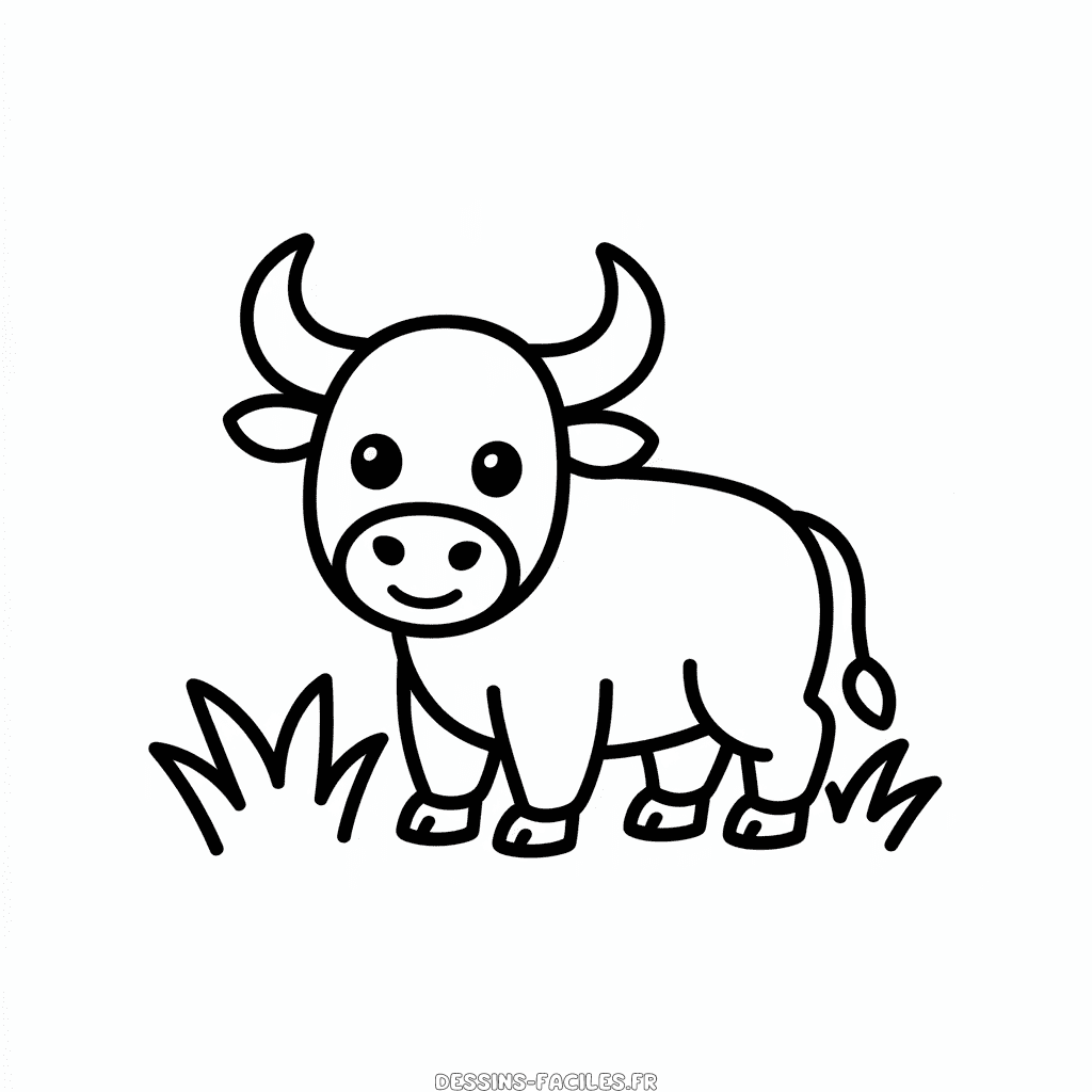 Dessin Facile Taureau pour bébé