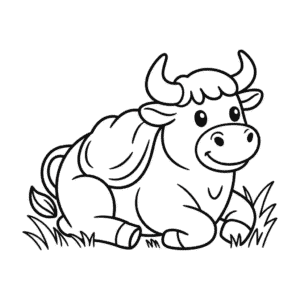 Dessin Facile Taureau pour enfants