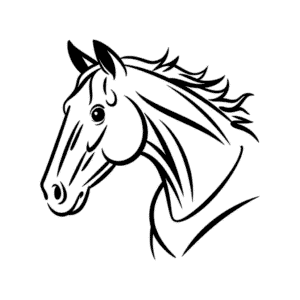 Dessin Facile Tête de cheval réaliste