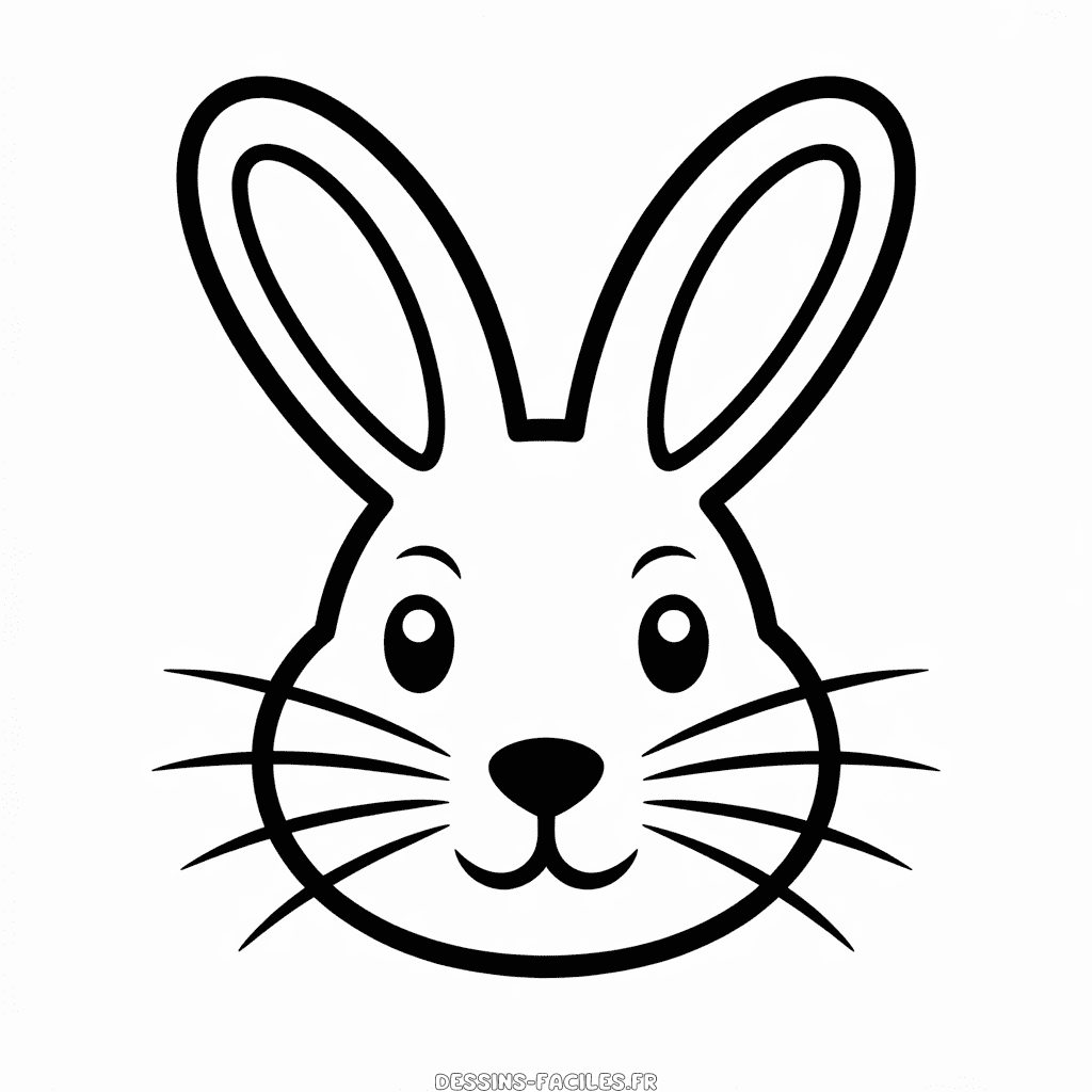 Dessin Facile Tête de lapin