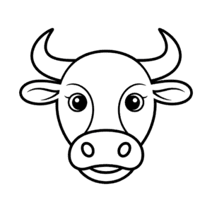 Dessin Facile Tête de taureau