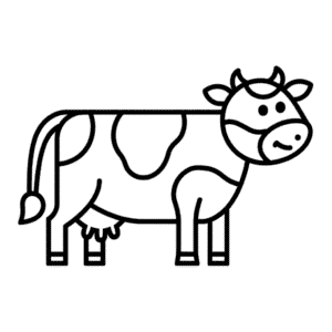Dessin Facile Vache heureuse