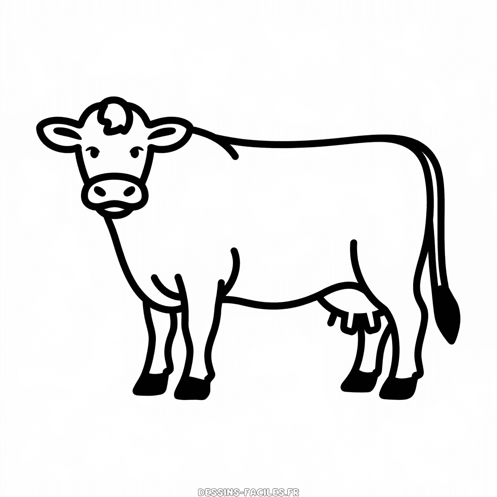 Dessin Facile Vache Jersey