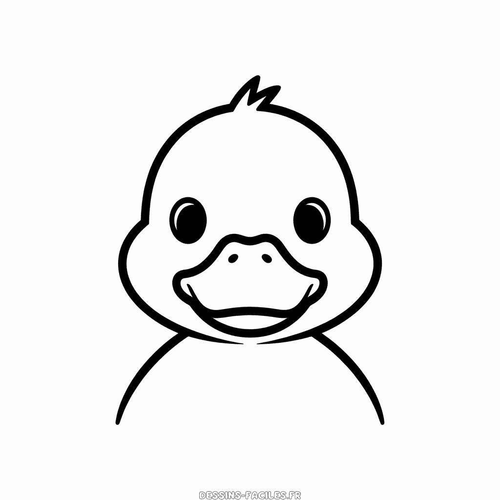 Dessin Facile Visage de Canard