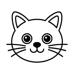 Dessin Facile Visage de Chat