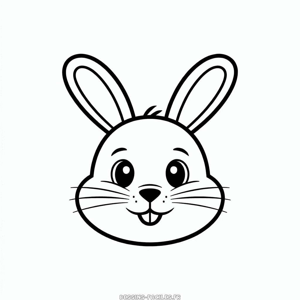 Dessin Facile Visage de lapin