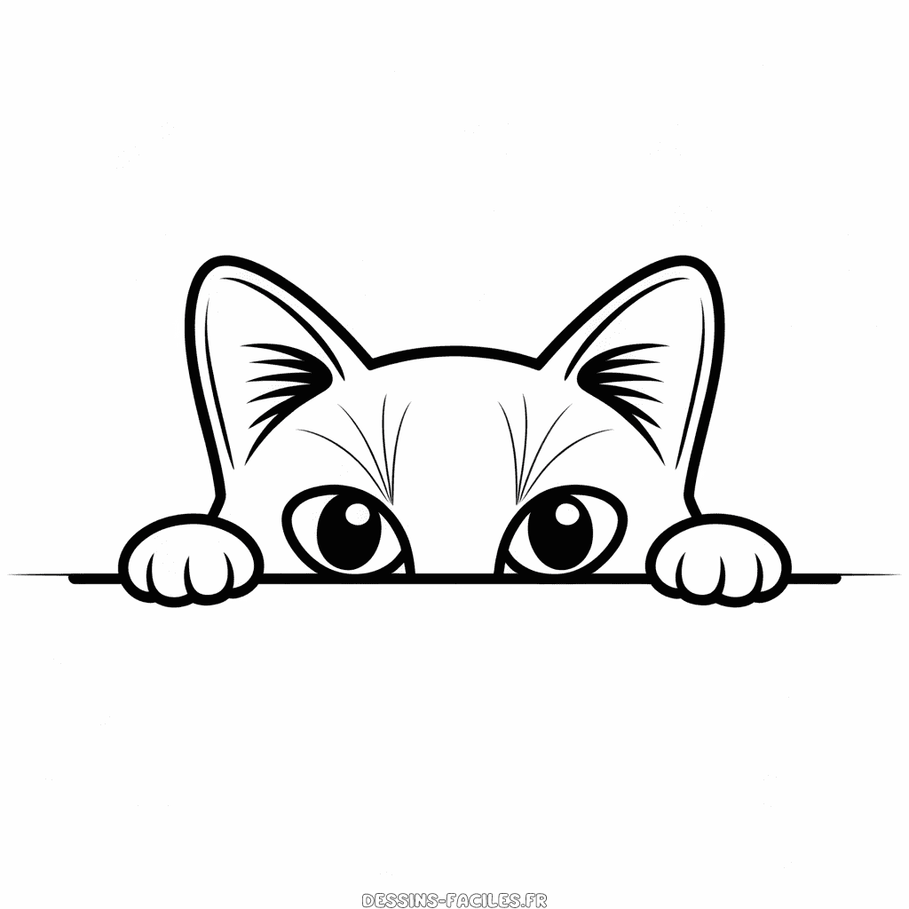 Dessin Facile Yeux de Chat