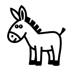 Dessin Facile Âne pour bébé