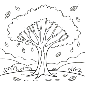 Dessin Facile Arbre d'Automne