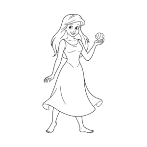 Dessin Facile Ariel avec des Jambes
