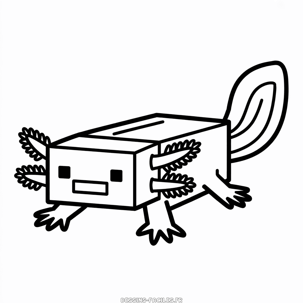 Dessin Facile Axolotl Minecraft