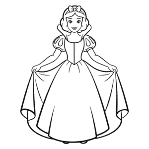 Dessin Facile Blanche-Neige en Pied