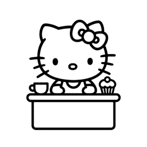 Dessin Facile Café Hello Kitty